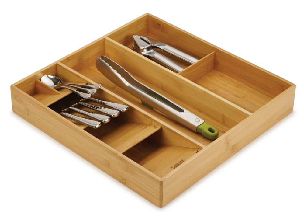 Cutlery & Utensil Tray, DRAWERSTORE BAMBOO, Joseph Joseph, 40 x 38,5 x H 6,5 cm , Nature in the group Storage / Kitchen storage / Kitchen cabinet organizers / Cutlery drawers at SmartaSaker.se (40095)