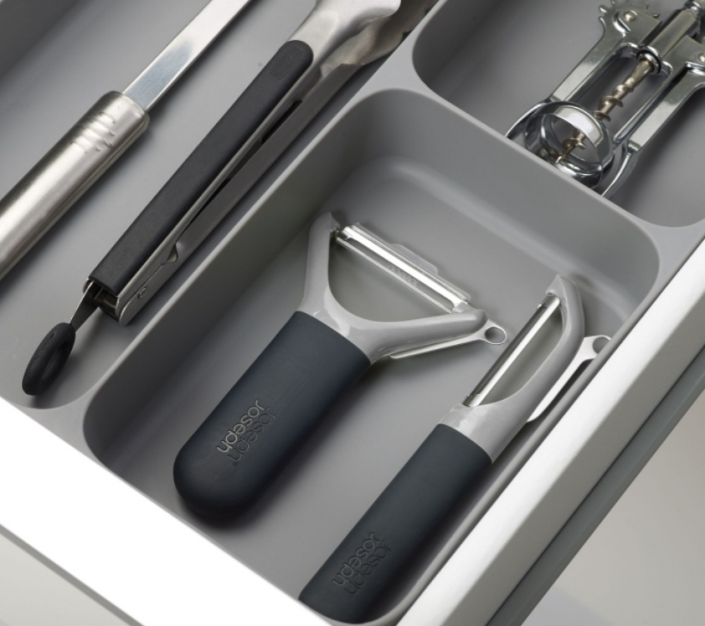 Cutlery & Utensil Tray, DRAWERSTORE, Joseph Joseph, 40 x 38,5 x H5,8 cm , Grey in the group Storage / Kitchen storage / Kitchen cabinet organizers / Cutlery drawers at SmartaSaker.se (40096)