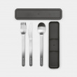 Cutlery Set, MAKE & TAKE CUTLERY SET, Brabantia,, Dark Grey / Silver Cutlery Set, MAKE & TAKE CUTLERY SET, Brabantia,, Dark Grey / Silver