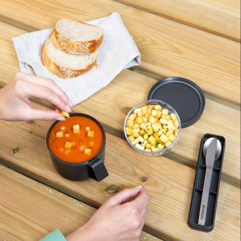 Cutlery Set, MAKE & TAKE CUTLERY SET, Brabantia,, Dark Grey / Silver in the group Storage / Kitchen storage / Food containers at SmartaSaker.se (40097)
