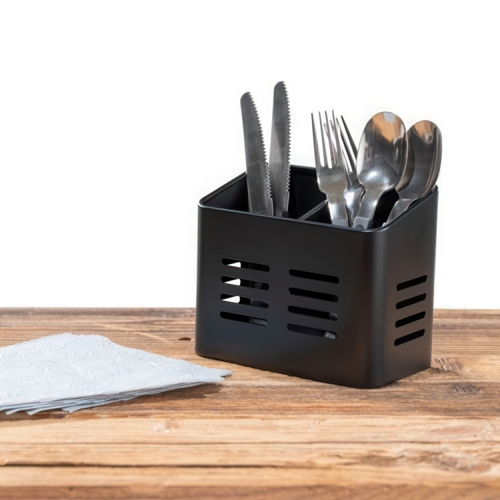 Cutlery basket, OUT DOOR KITCHEN, 16 x 9 x H 13,5 cm, Black in the group Storage / Kitchen storage / Kitchen cabinet organizers / Cutlery drawers at SmartaSaker.se (40101)