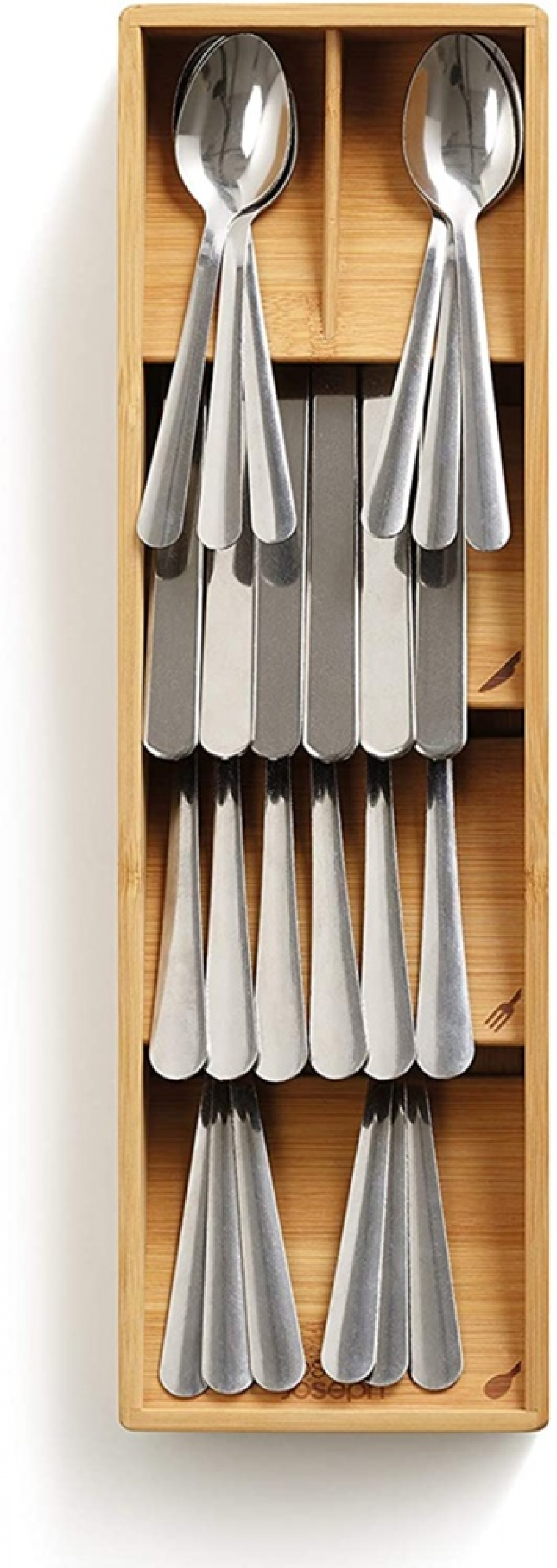 Cutlery Tray, DRAWERSTORE COMPACT BAMBOO, Joseph Joseph, 39,8 x 12,2 x H 6 cm, Natur in the group Storage / Kitchen storage / Kitchen cabinet organizers / Cutlery drawers at SmartaSaker.se (40104)