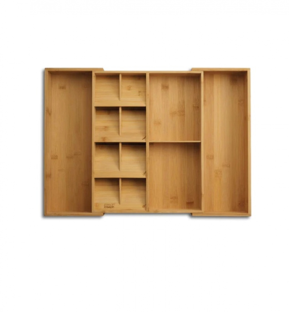 Cutlery Tray, Expandable, DRAWERSTORE, Joseph Joseph, 40 x 32~56 x H 6,8 cm, Nature in the group Storage / Kitchen storage / Kitchen cabinet organizers / Cutlery drawers at SmartaSaker.se (40106)