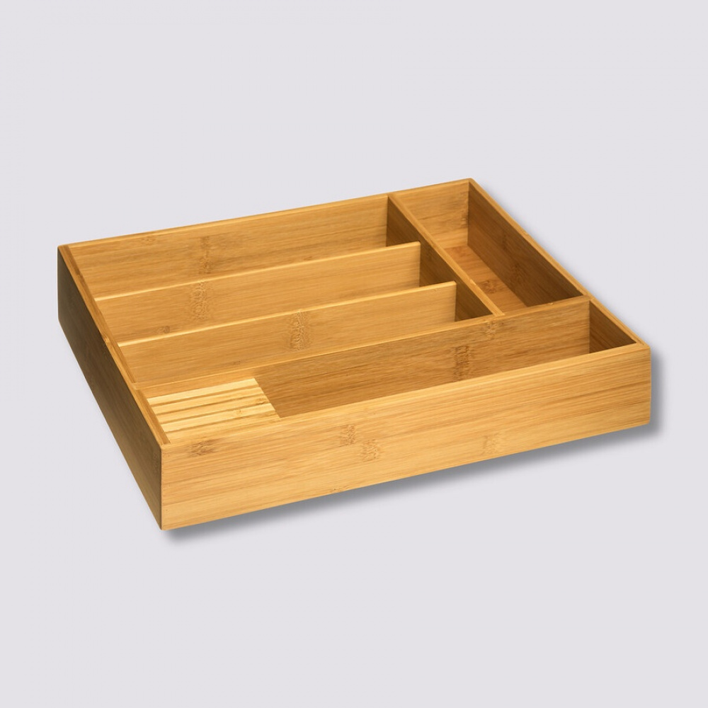 Bamboo Cutlery Tray, TIDY SMART CUTLERY HOLDER, 38 x 28 x H 7 cm, Nature in the group Storage / Kitchen storage / Kitchen cabinet organizers / Cutlery drawers at SmartaSaker.se (40110)