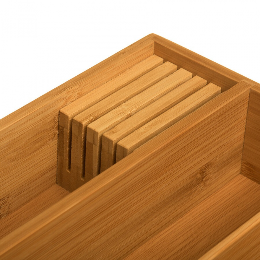 Bamboo Cutlery Tray, TIDY SMART CUTLERY HOLDER, 38 x 28 x H 7 cm, Nature in the group Storage / Kitchen storage / Kitchen cabinet organizers / Cutlery drawers at SmartaSaker.se (40110)