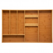 Bamboo Cutlery Tray, TIDY SMART XXL CUTLERY HOLDER, 38 x 58 x H 5 cm, Nature