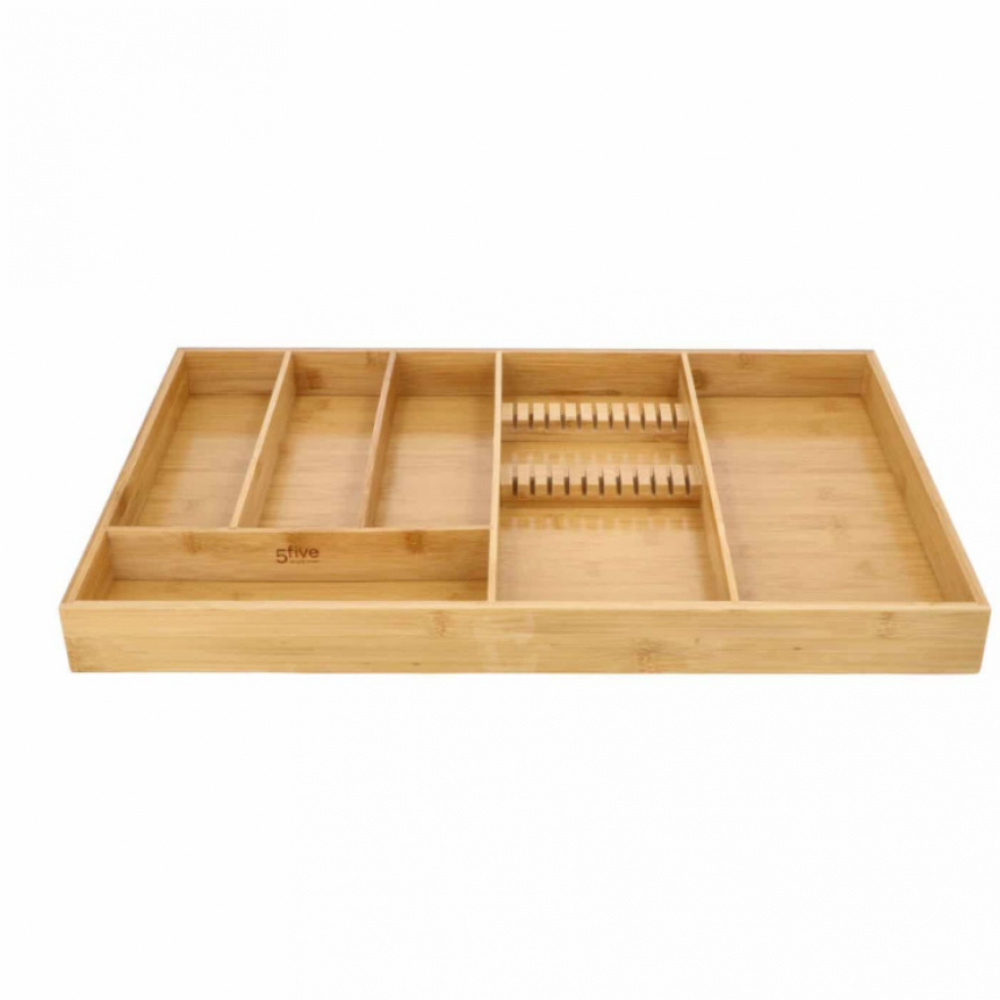 Bamboo Cutlery Tray, TIDY SMART XXL CUTLERY HOLDER, 38 x 58 x H 5 cm, Nature in the group Storage / Kitchen storage / Kitchen cabinet organizers / Cutlery drawers at SmartaSaker.se (40111)