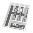 Cutlery tray, with anti-slip, ANTI-RUTSCH, 36,5 x 26,5 x H 5 cm, White / Grey Cutlery tray, with anti-slip, ANTI-RUTSCH, 36,5 x 26,5 x H 5 cm, White / Grey