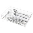 Organizer Tray, LINUS SHALLOW CUTLEY TRAY, 35 x 27,3 x H 5,1 cm, Transparent Organizer Tray, LINUS SHALLOW CUTLEY TRAY, 35 x 27,3 x H 5,1 cm, Transparent