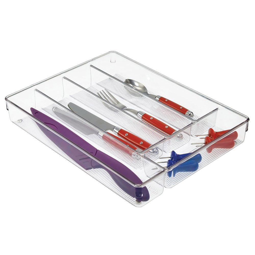 Organizer Tray, LINUS SHALLOW CUTLEY TRAY, 35 x 27,3 x H 5,1 cm, Transparent in the group Storage / Kitchen storage / Kitchen cabinet organizers / Cutlery drawers at SmartaSaker.se (40113)