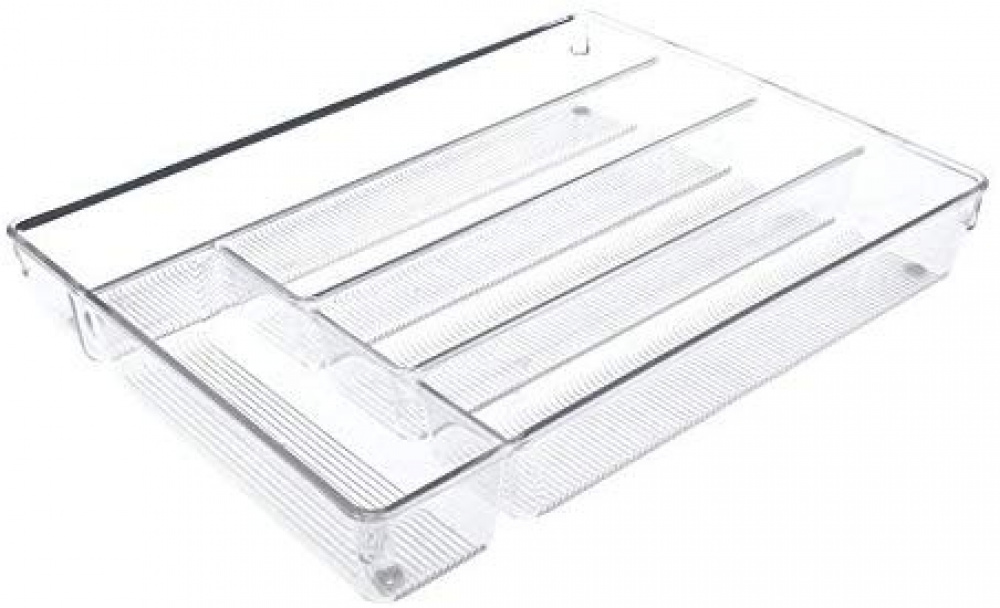 Organizer Tray, LINUS SHALLOW CUTLEY TRAY, 35 x 27,3 x H 5,1 cm, Transparent in the group Storage / Kitchen storage / Kitchen cabinet organizers / Cutlery drawers at SmartaSaker.se (40113)