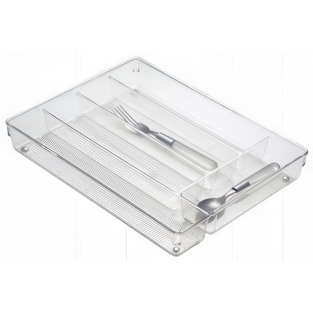 Organizer Tray, LINUS SHALLOW CUTLEY TRAY, 35 x 27,3 x H 5,1 cm, Transparent in the group Storage / Kitchen storage / Kitchen cabinet organizers / Cutlery drawers at SmartaSaker.se (40113)