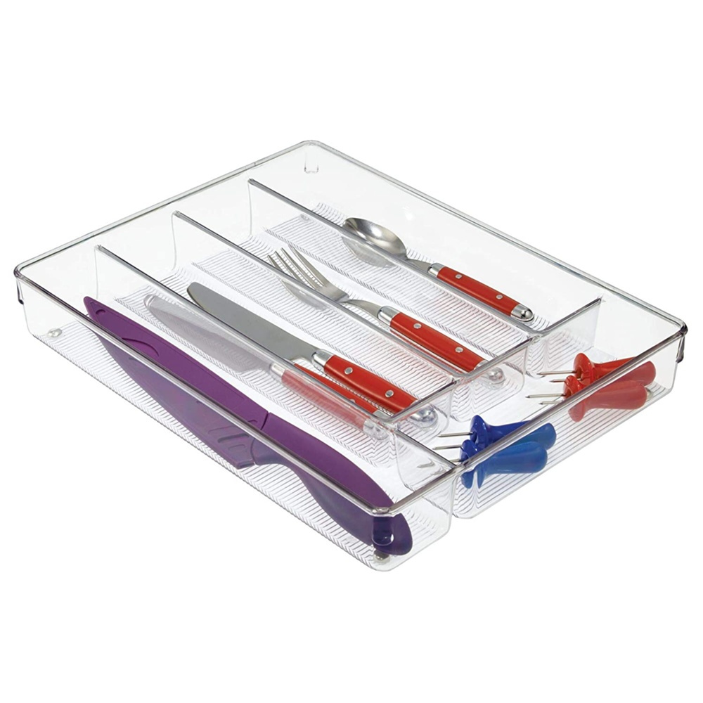 Organizer Tray, LINUS SHALLOW CUTLEY TRAY, 35 x 27,3 x H 5,1 cm, Transparent in the group Storage / Kitchen storage / Kitchen cabinet organizers / Cutlery drawers at SmartaSaker.se (40113)