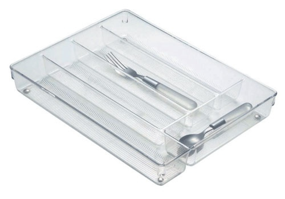 Organizer Tray, LINUS SHALLOW CUTLEY TRAY, 35 x 27,3 x H 5,1 cm, Transparent in the group Storage / Kitchen storage / Kitchen cabinet organizers / Cutlery drawers at SmartaSaker.se (40113)