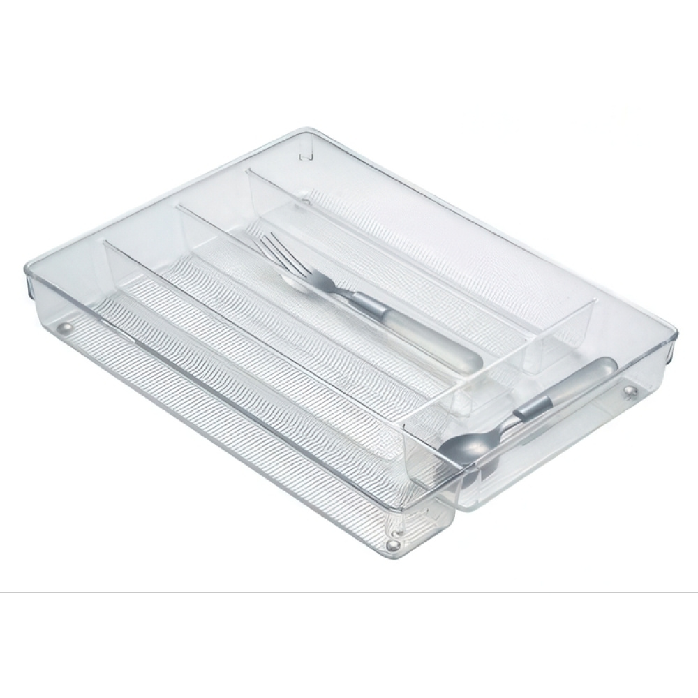 Organizer Tray, LINUS SHALLOW CUTLEY TRAY, 35 x 27,3 x H 5,1 cm, Transparent in the group Storage / Kitchen storage / Kitchen cabinet organizers / Cutlery drawers at SmartaSaker.se (40113)