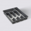 Cutlery tray, 5 compartments, NON SLIP RANGE-COUVERTS, 36,5 x 26.5 x H 5 cm, Grey Cutlery tray, 5 compartments, NON SLIP RANGE-COUVERTS, 36,5 x 26.5 x H 5 cm, Grey