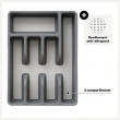 Cutlery tray, 5 compartments, NON SLIP RANGE-COUVERTS, 36,5 x 26.5 x H 5 cm, Grey Cutlery tray, 5 compartments, NON SLIP RANGE-COUVERTS, 36,5 x 26.5 x H 5 cm, Grey