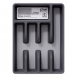 Cutlery tray, 5 compartments, NON SLIP RANGE-COUVERTS, 36,5 x 26.5 x H 5 cm, Grey Cutlery tray, 5 compartments, NON SLIP RANGE-COUVERTS, 36,5 x 26.5 x H 5 cm, Grey
