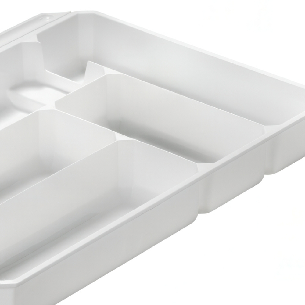 Cutlery drawer, 5 compartments, Large, REDA, 51 x 34 x H6 cm, White in the group Storage / Kitchen storage / Kitchen cabinet organizers / Cutlery drawers at SmartaSaker.se (40117)