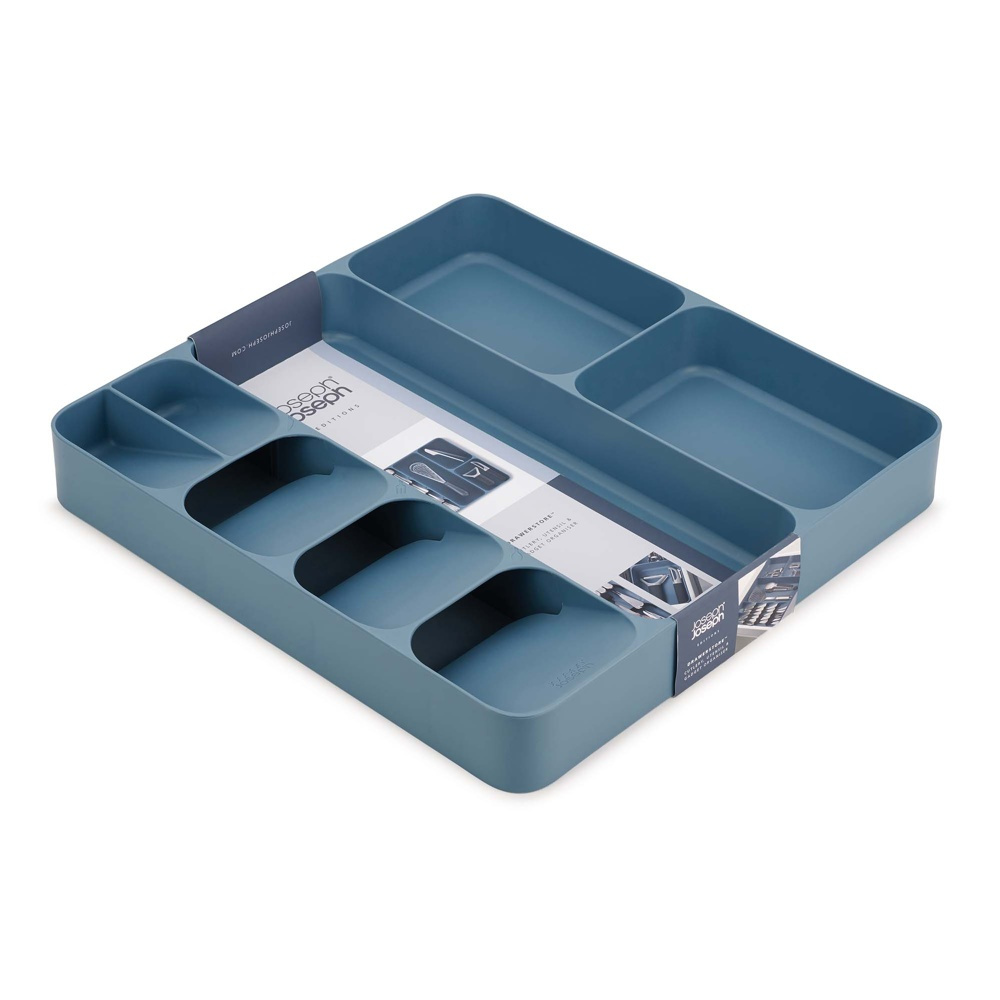 Cutlery Tray, DRAWERSTORE, Joseph Joseph, 40,6 x 38,5 x H 5,8 cm , Sky Blue in the group Storage / Kitchen storage / Kitchen cabinet organizers / Cutlery drawers at SmartaSaker.se (40121)