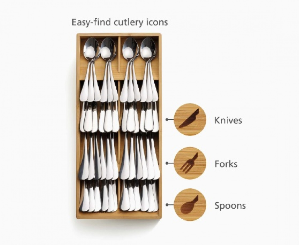 Cutlery Tray, LARGE DRAWERSTORE BAMBOO Joseph Joseph, 38,4 x 17,5 x H 6 cm, Natur in the group Storage / Kitchen storage / Kitchen cabinet organizers / Cutlery drawers at SmartaSaker.se (40122)