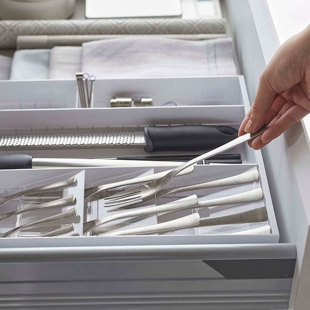 Cutlery ant Utensil Tray, Expanding, TOWER DIAGONALY STACKING, Yamazaki in the group Storage / Kitchen storage / Kitchen cabinet organizers / Cutlery drawers at SmartaSaker.se (40125)