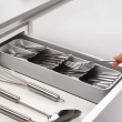 Cutlery Tray, Slim, DRAWERSTORE COMPACT, Joseph Joseph, 39,8 x 11,4 x H5,8 cm, Grey Cutlery Tray, Slim, DRAWERSTORE COMPACT, Joseph Joseph, 39,8 x 11,4 x H5,8 cm, Grey