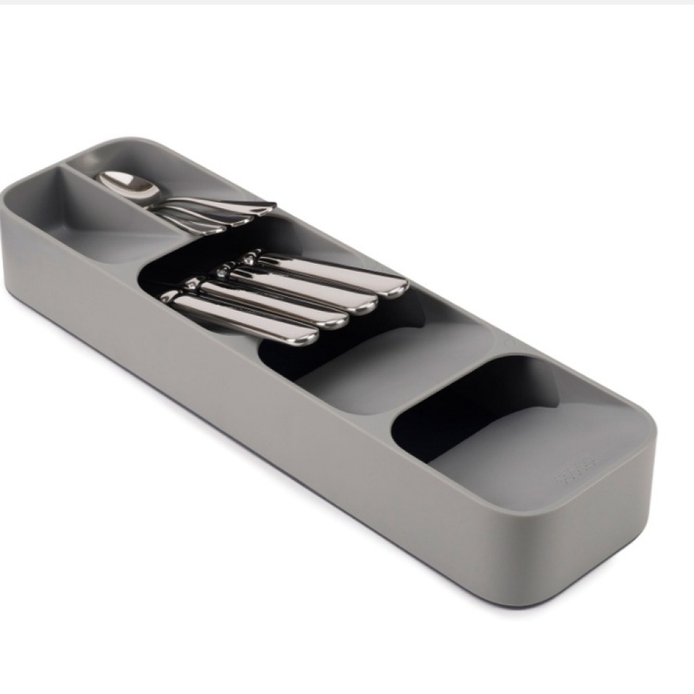 Cutlery Tray, Slim, DRAWERSTORE COMPACT, Joseph Joseph, 39,8 x 11,4 x H5,8 cm, Grey in the group Storage / Kitchen storage / Kitchen cabinet organizers / Cutlery drawers at SmartaSaker.se (40126)
