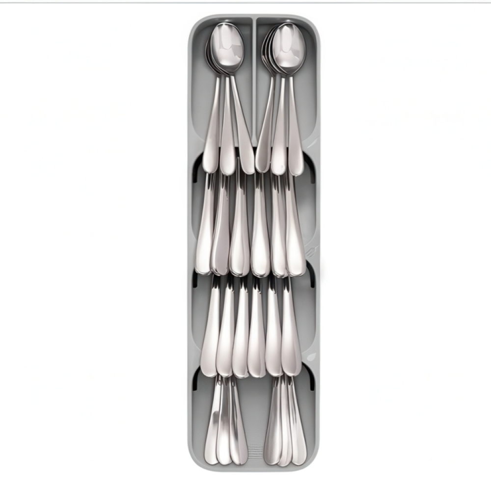 Cutlery Tray, Slim, DRAWERSTORE COMPACT, Joseph Joseph, 39,8 x 11,4 x H5,8 cm, Grey in the group Storage / Kitchen storage / Kitchen cabinet organizers / Cutlery drawers at SmartaSaker.se (40126)