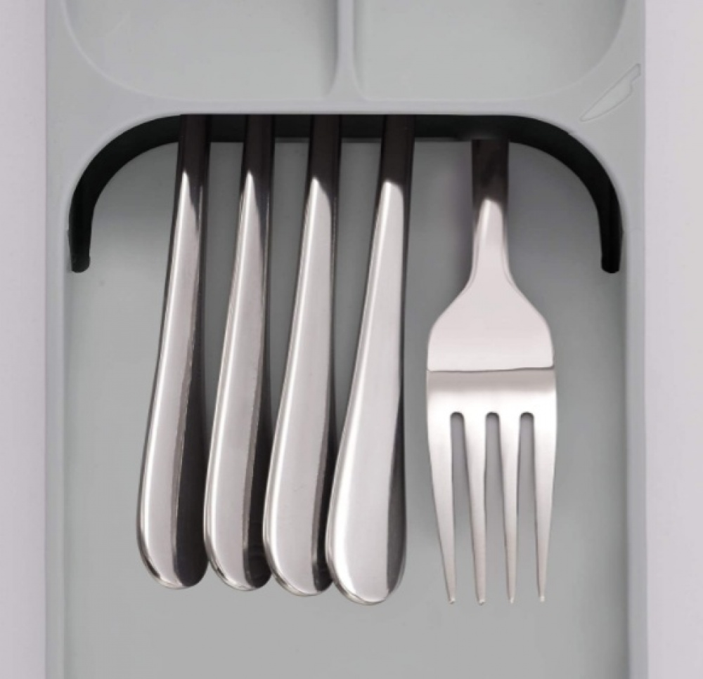 Cutlery Tray, Slim, DRAWERSTORE COMPACT, Joseph Joseph, 39,8 x 11,4 x H5,8 cm, Grey in the group Storage / Kitchen storage / Kitchen cabinet organizers / Cutlery drawers at SmartaSaker.se (40126)