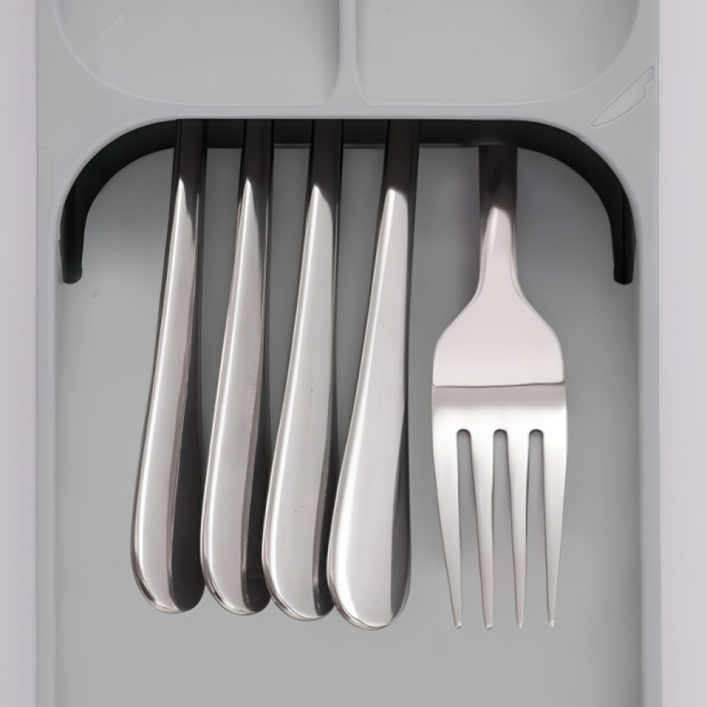 Cutlery Tray, Slim, DRAWERSTORE COMPACT, Joseph Joseph, 39,8 x 11,4 x H5,8 cm, Grey in the group Storage / Kitchen storage / Kitchen cabinet organizers / Cutlery drawers at SmartaSaker.se (40126)