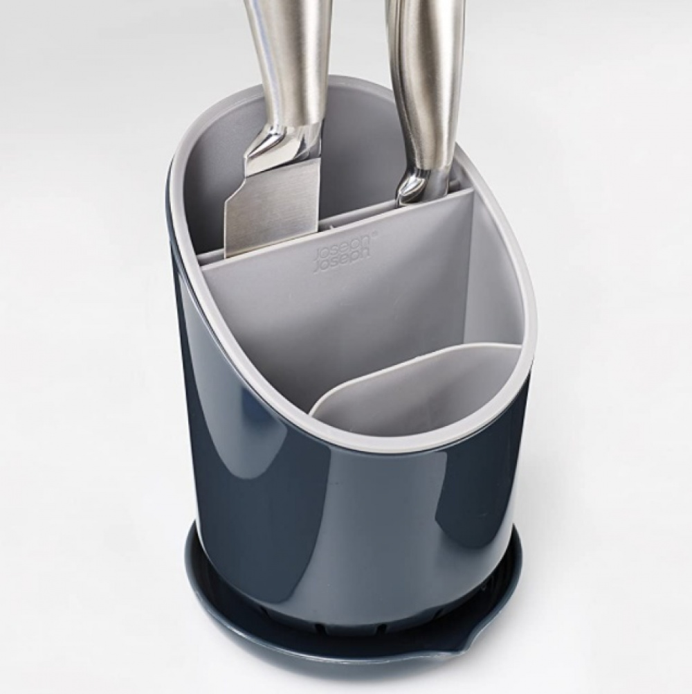 Cutlery Drainer, JOSEPH JOSEPH DOCK, Ø 12,5 x H19, Grey in the group Storage / Kitchen storage / Kitchen cabinet organizers / Cutlery drawers at SmartaSaker.se (40128)