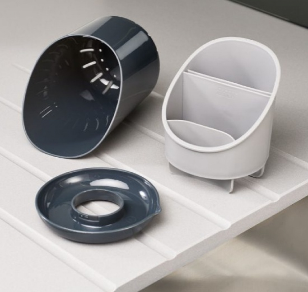 Cutlery Drainer, JOSEPH JOSEPH DOCK, Ø 12,5 x H19, Grey in the group Storage / Kitchen storage / Kitchen cabinet organizers / Cutlery drawers at SmartaSaker.se (40128)
