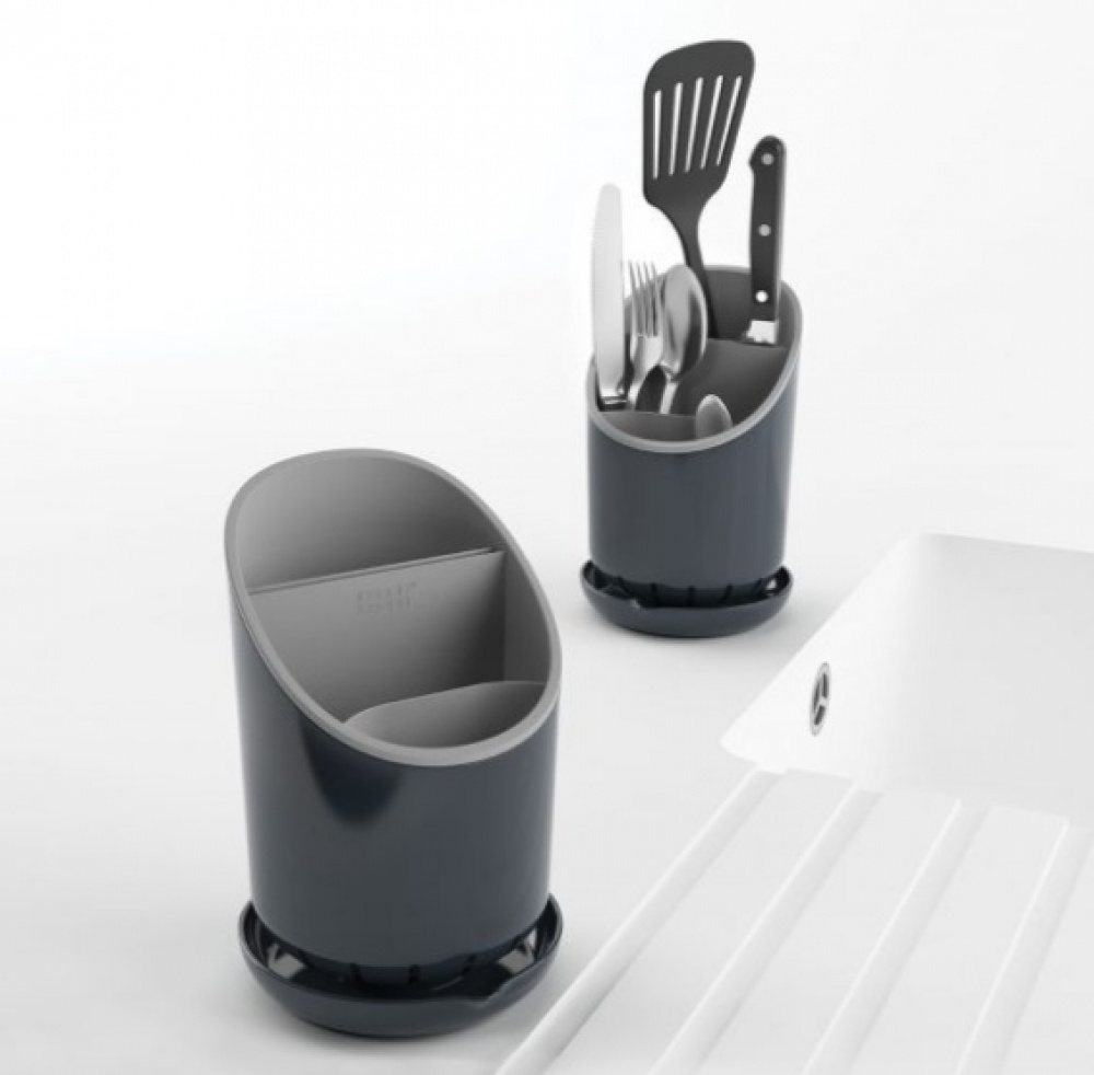 Cutlery Drainer, JOSEPH JOSEPH DOCK, Ø 12,5 x H19, Grey in the group Storage / Kitchen storage / Kitchen cabinet organizers / Cutlery drawers at SmartaSaker.se (40128)