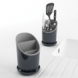 Cutlery Drainer, JOSEPH JOSEPH DOCK, Ø 12,5 x H19, Grey Cutlery Drainer, JOSEPH JOSEPH DOCK, Ø 12,5 x H19, Grey