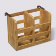 Cutlery Drainer, BAMBOO CUTLERY HOLDER, 16 x 10 x H 12,5 cm, Nature