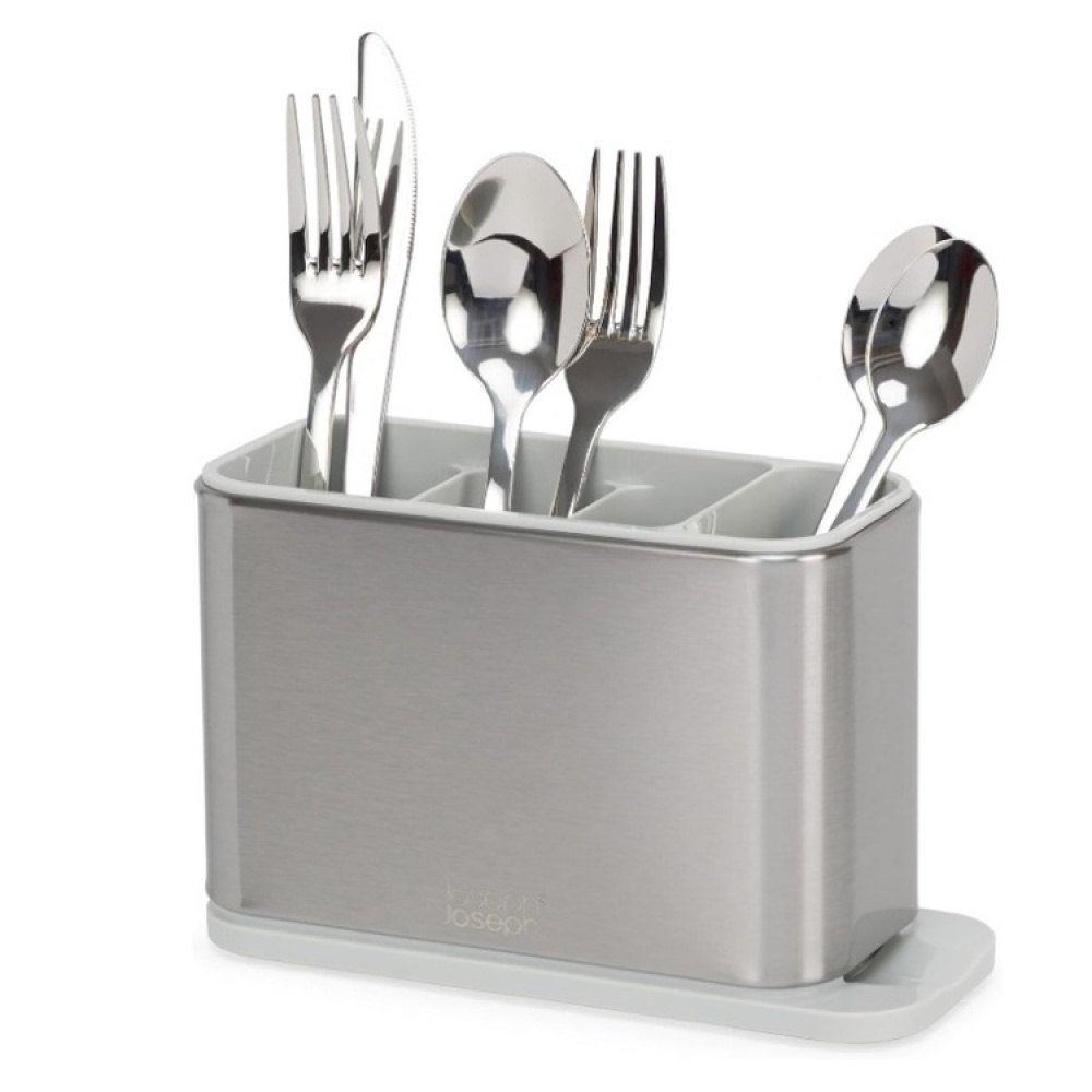Cutlery Drainer, SURFACE, Joseph Joseph, Stainless Steel / Light Grey in the group Storage / Kitchen storage / Dish racks and sink accessories at SmartaSaker.se (40131)