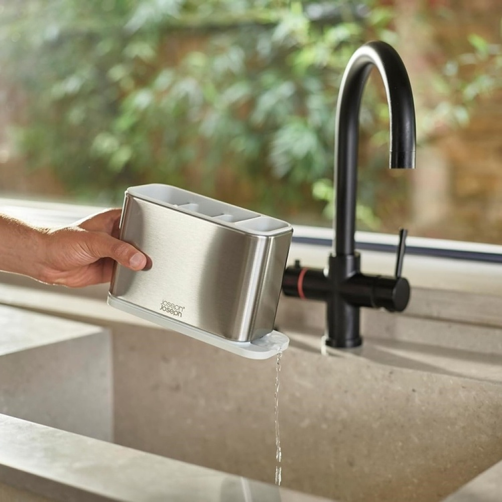 Cutlery Drainer, SURFACE, Joseph Joseph, Stainless Steel / Light Grey in the group Storage / Kitchen storage / Dish racks and sink accessories at SmartaSaker.se (40131)