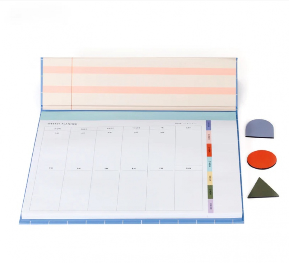 Weekly Planner, MAGNETIC DESK PLANNER, Kikkerland, 22 x 1,6 x H 28 cm, Blue in the group Storage / Office supplies at SmartaSaker.se (40132)