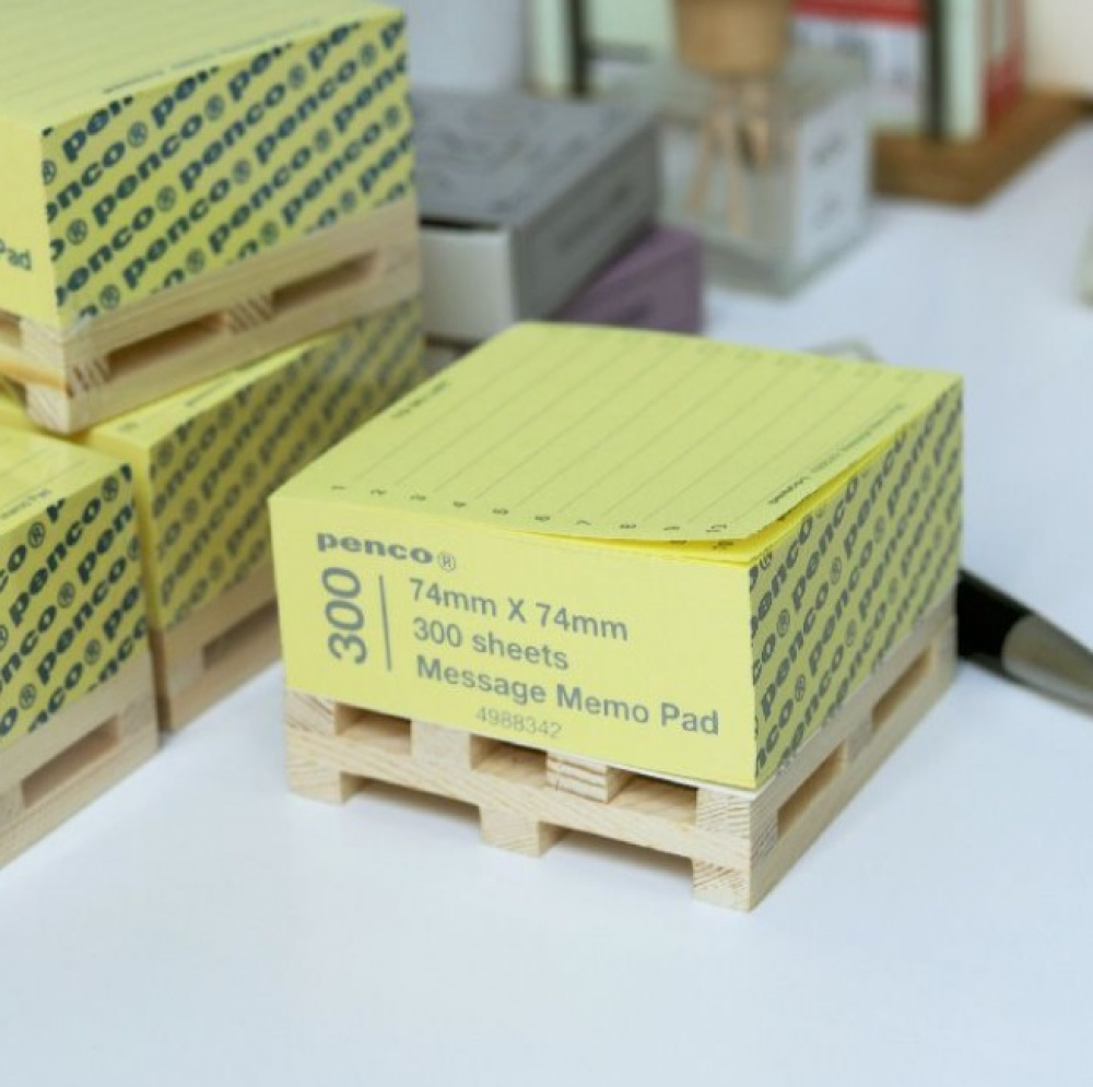 Memo Block on wodden mini pallet, TO DO LIST, 7,4 x 7,4 cm, Yellow in the group Storage / Office supplies at SmartaSaker.se (40135)
