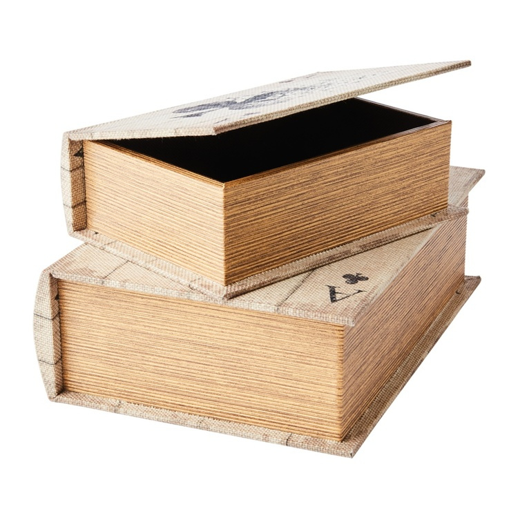 Secret Storage Book, ACE OF CLUBS, SMALL, 20 x 14 x H 6 cm, Beige in the group Storage / Storage boxes / Mini organizers at SmartaSaker.se (40150)