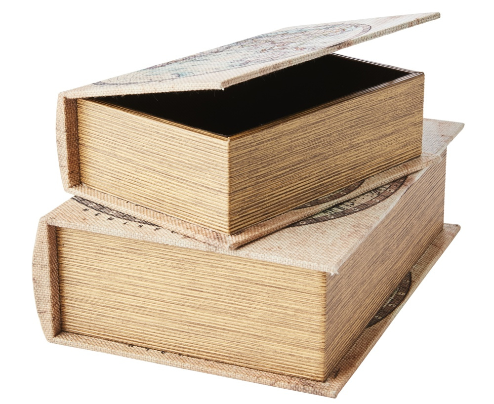 Secret Storage Book, THE WORLD MAP, SMALL, 20 x 14 x H6 cm in the group Storage / Storage boxes / Mini organizers at SmartaSaker.se (40163)