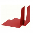 Metal bookends, Set of 2, WEDGE, 12 x 14 x H14,5 cm, Red Metal bookends, Set of 2, WEDGE, 12 x 14 x H14,5 cm, Red