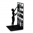 Bookend in metal, THE LIBRARY, 10 x 8,5 x H 17 cm, Black Bookend in metal, THE LIBRARY, 10 x 8,5 x H 17 cm, Black