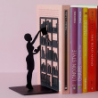 Bookend in metal, THE LIBRARY, 10 x 8,5 x H 17 cm, Black Bookend in metal, THE LIBRARY, 10 x 8,5 x H 17 cm, Black