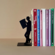 Bookend in metal, THE READER, 10 x 8 x H 17 cm, Black Bookend in metal, THE READER, 10 x 8 x H 17 cm, Black