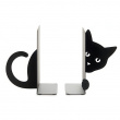 Bookends in metal, 2 units, HIDDEN CAT, 10 x13,5 x H 16 cm, Black Bookends in metal, 2 units, HIDDEN CAT, 10 x13,5 x H 16 cm, Black