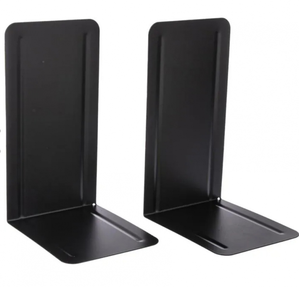 Metal bookends, Set of 2, HIGH, 13 x 14 x H 24 cm, Black in the group Storage / Office supplies at SmartaSaker.se (40184)