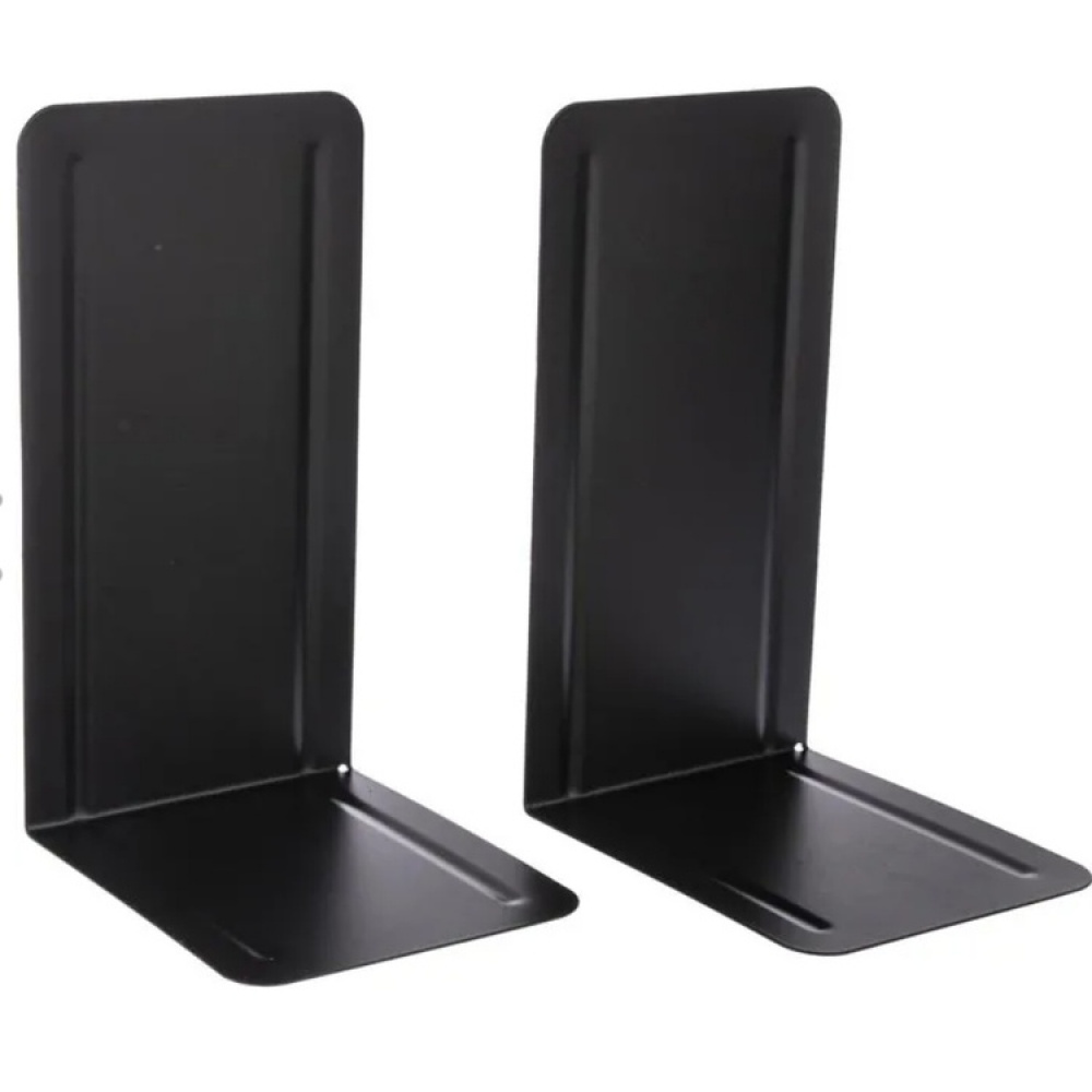 Metal bookends, Set of 2, HIGH, 13 x 14 x H 24 cm, Black in the group Storage / Office supplies at SmartaSaker.se (40184)