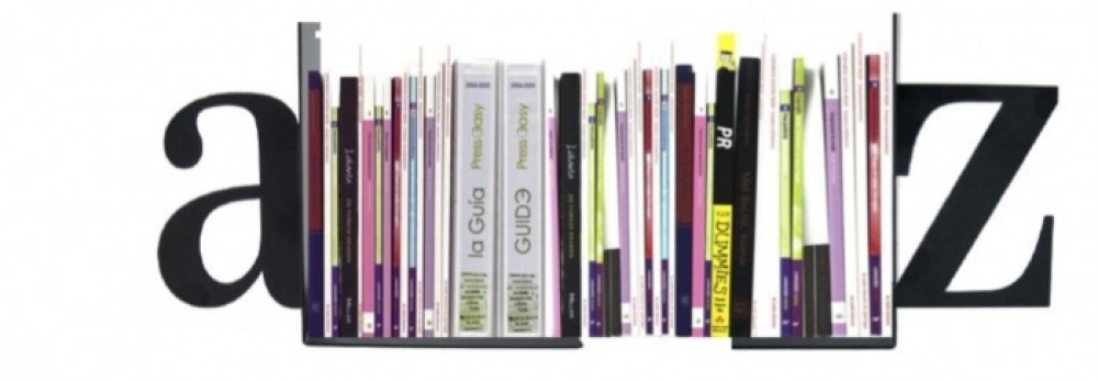 Book Ends in metal, Set of 2, A-Z, Black in the group Storage / Office supplies at SmartaSaker.se (40186)